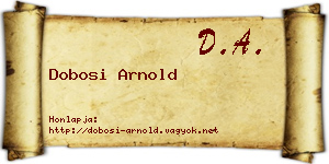 Dobosi Arnold névjegykártya