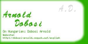 arnold dobosi business card